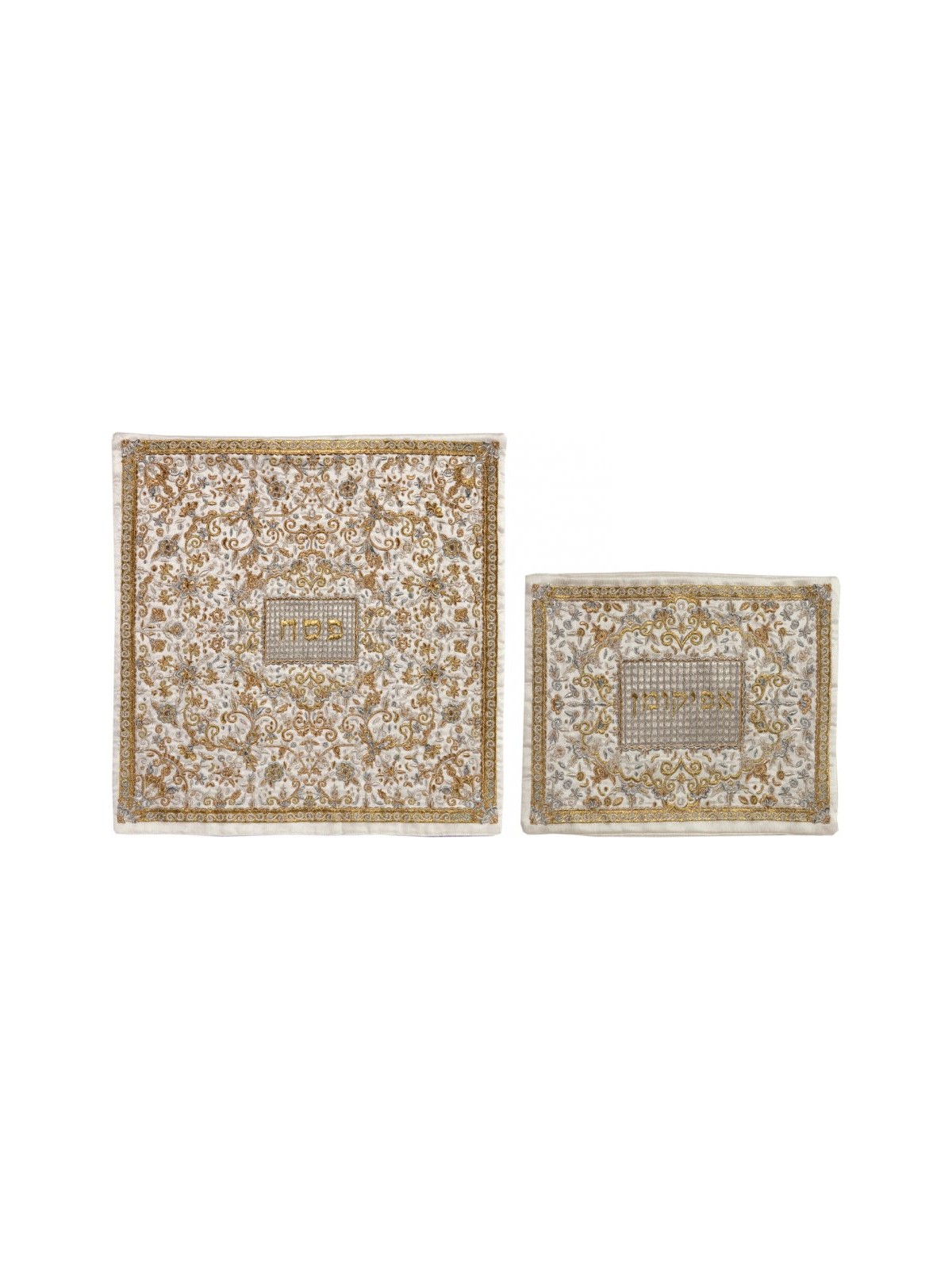 Yair Emanuel Embroidered Floral Matzah A... | Matzah & Afikoman Covers