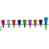Yair Emanuel Anodized Aluminum Cones Hanukkah Me... | Hanukkah Menorah