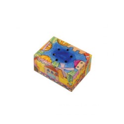 Yair Emanuel Hand Painted Wood Spice Box with Clove... | Havdalah Sets