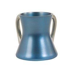 Petit gobelet de lavage en forme de sablier en aluminium brillant Yair Emanuel... | Laver les tasses