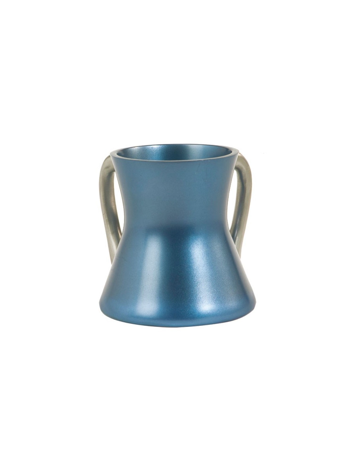 Yair Emanuel Gleaming Aluminum Small Hourglass Wash Cup... | Wash Cups