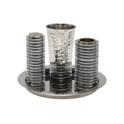 Yair Emanuel Contemporary 4 Piece Havdalah Set Stac... | Havdalah Sets