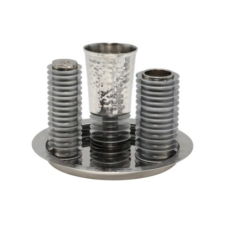 Yair Emanuel Contemporary 4 Piece Havdalah Set Stac... | Havdalah Sets