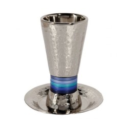 Yair Emanuel Hammered Nickel Cone Kiddush... | Kiddush Cups by Emanuel