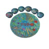 Yair Emanuel Hand Painted Seder Plate with Six Bowls... | Seder Plates