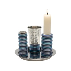 Yair Emanuel Contemporary 4 Piece Havdalah Set Stac... | Havdalah Sets
