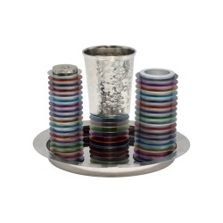 Yair Emanuel Contemporary 4 Piece Havdalah Set Stac... | Havdalah Sets