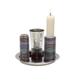 Yair Emanuel Contemporary 4 Piece Havdalah Set Stac... | Havdalah Sets