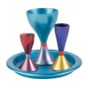 Yair Emanuel Contemporary Anodized Aluminum 4 Piece... | Havdalah Sets