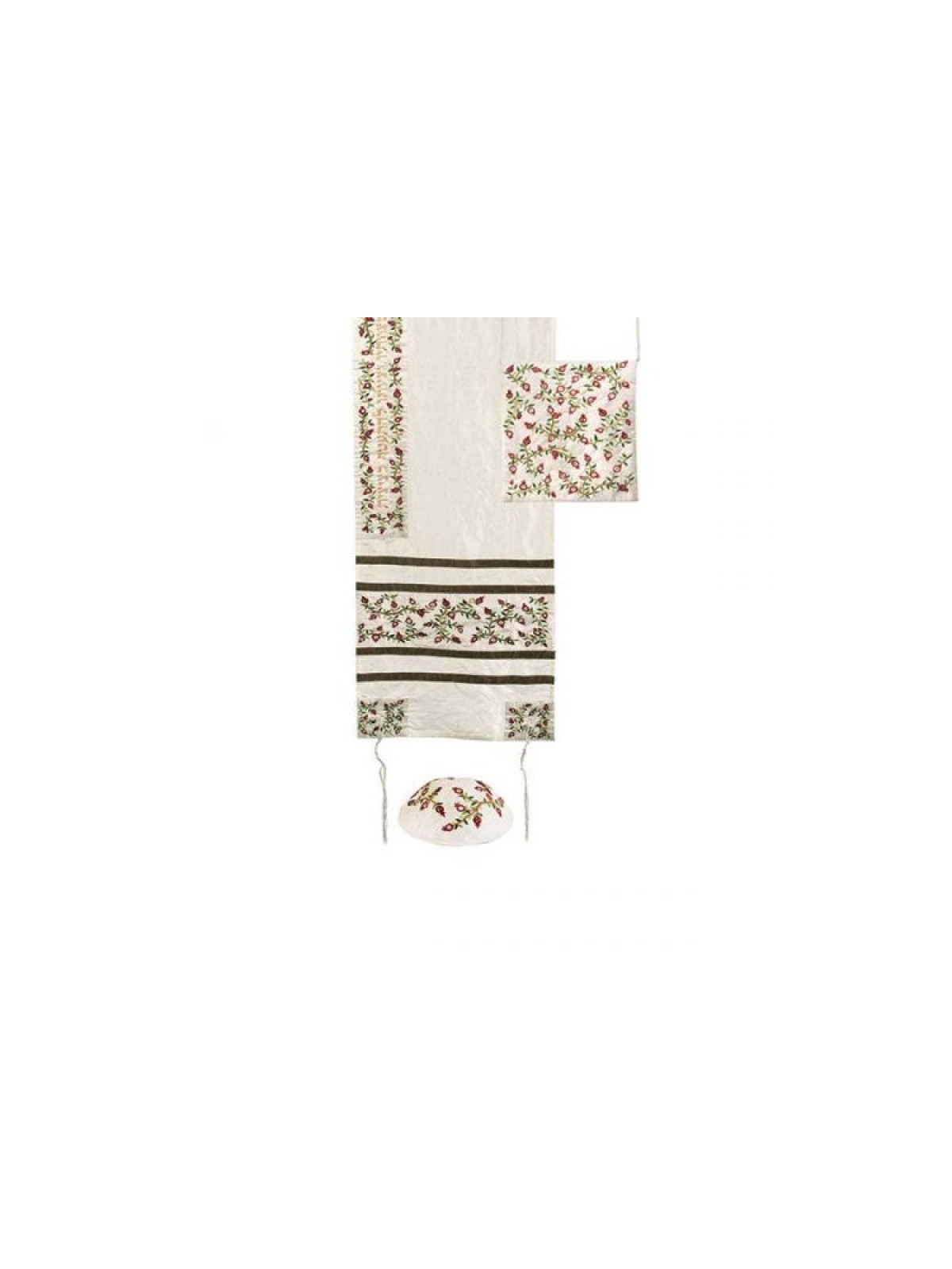 Yair Emanuel Embroidered Striped Tallisac... | Jewish Gift from Israel