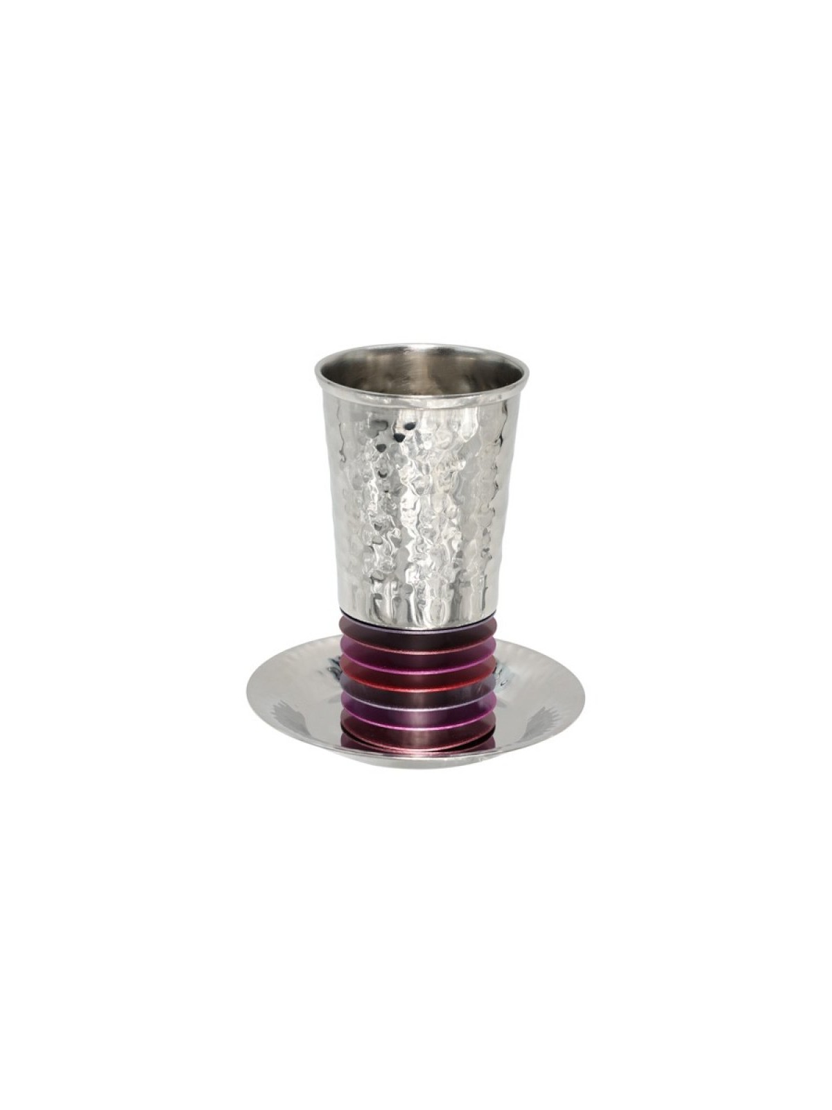 Yair Emanuel Kiddush Cup Set Hammered wit... | Kiddush Cups by Emanuel