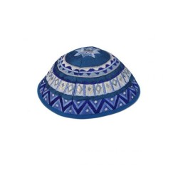 Yair Emanuel Kippah Embroidered Geometri... | Kippot & Hats by Emanuel