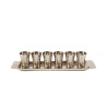 Yair Emanuel Six Hammered Nickel Kiddush ... | Kiddush Cups by Emanuel