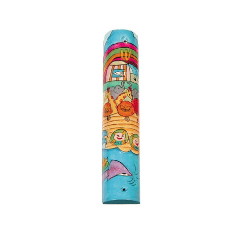 Yair Emanuel Small Hand Painted Wood Mezuzah ... | Mezuzahs by Emanuel