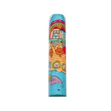 Yair Emanuel Small Hand Painted Wood Mezuzah ... | Mezuzahs by Emanuel