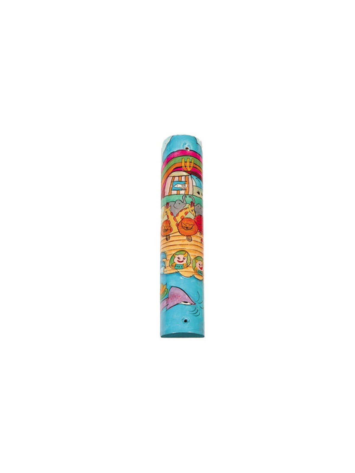 Yair Emanuel Small Hand Painted Wood Mezuzah ... | Mezuzahs by Emanuel