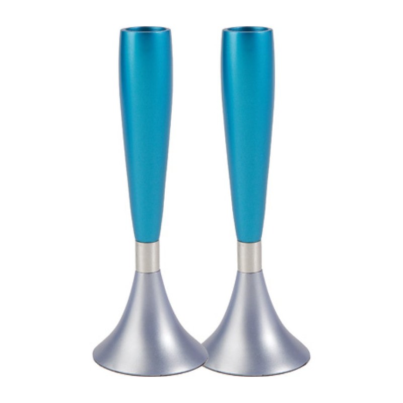 Yair Emanuel Anodized Aluminum Slender Candlesticks ... | Candlesticks