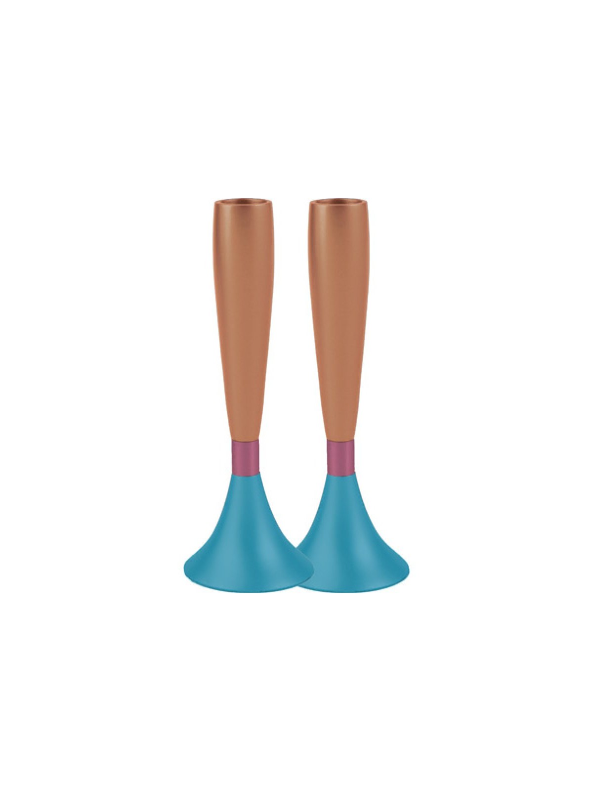 Yair Emanuel Anodized Aluminum Slender Candlesticks ... | Candlesticks