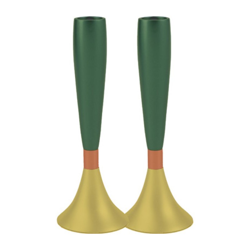 Yair Emanuel Anodized Aluminum Slender Candlesticks ... | Candlesticks