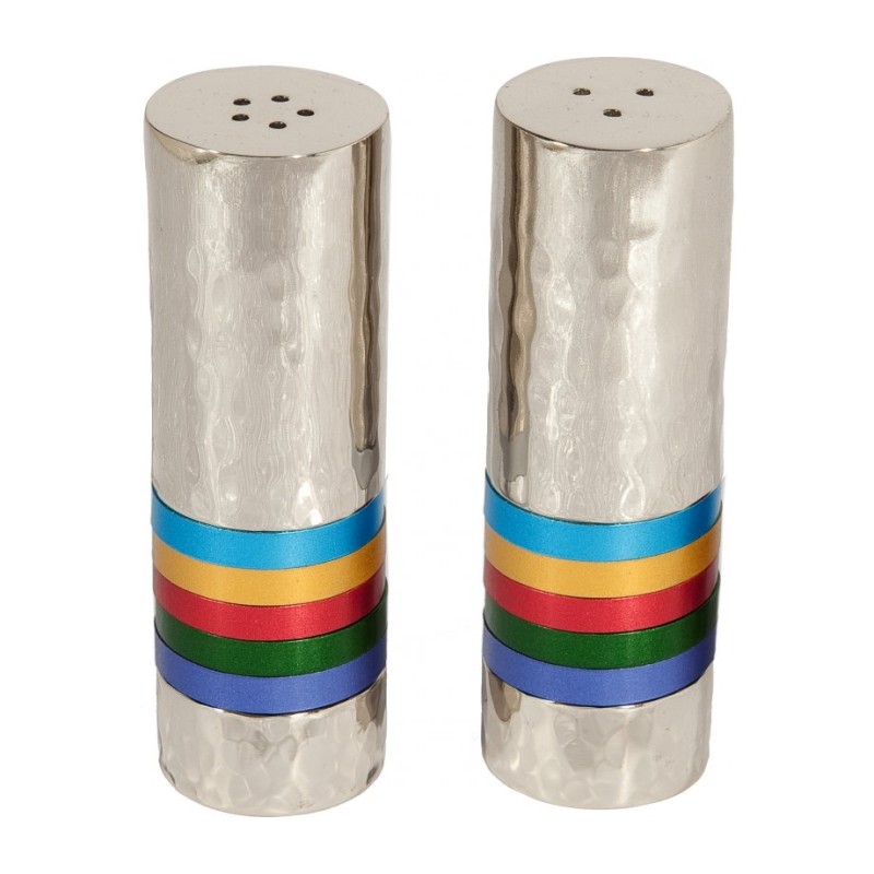 Yair Emanuel Hammered Nickel Salt and Peppe... | Salt & Pepper Shakers
