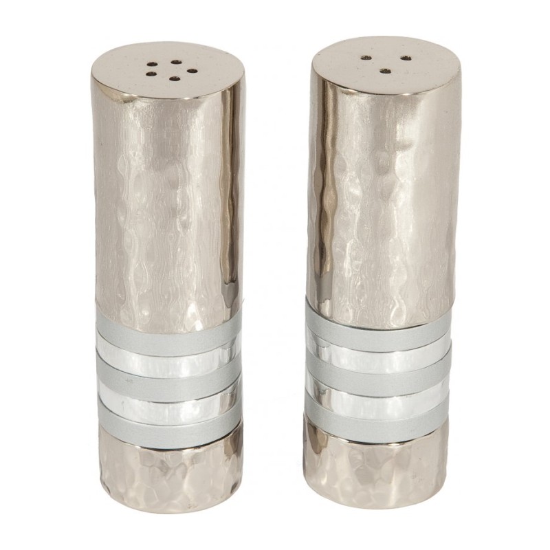 Yair Emanuel Hammered Nickel Salt and Peppe... | Salt & Pepper Shakers