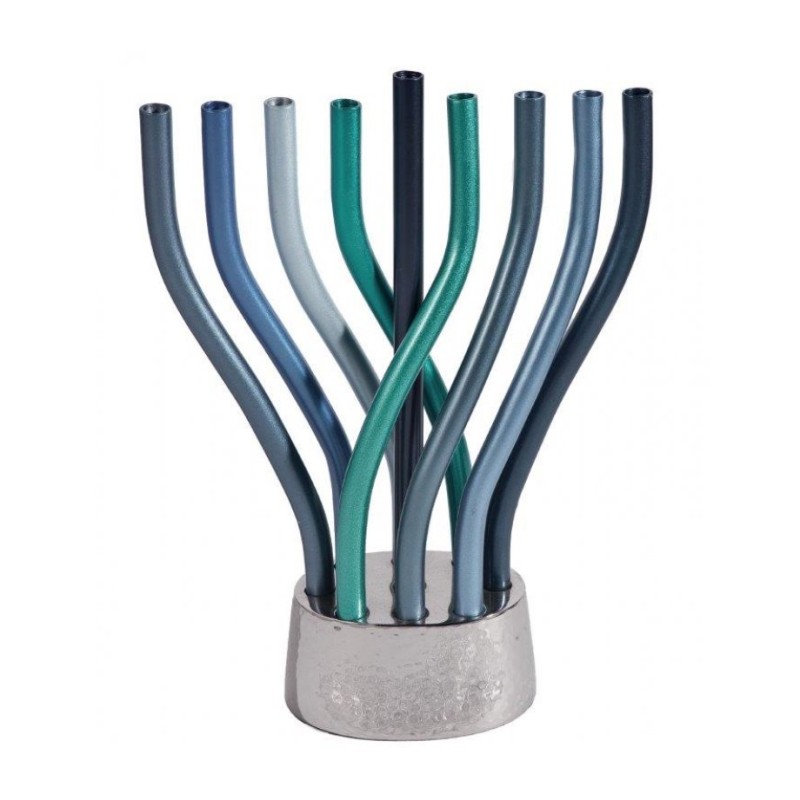 Yair Emanuel Flames Image Chanukah Menorah Shade... | Hanukkah Menorah