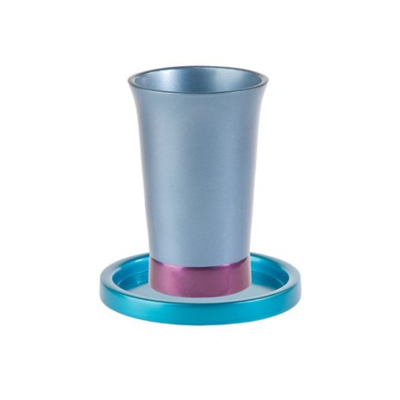 Yair Emanuel Anodized Aluminum Kiddush Cup and Sauce... | Kiddush Cups