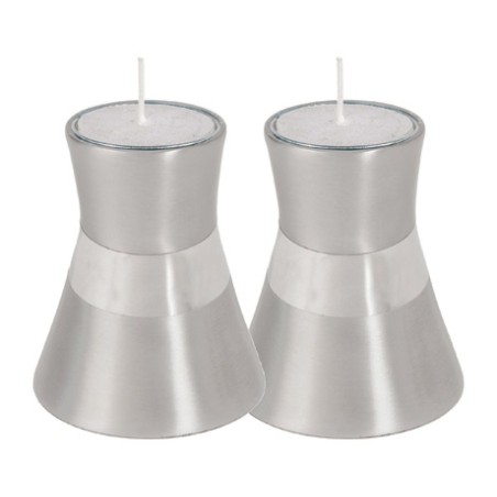 Yair Emanuel Small Anodized Aluminum Candlesticks Si... | Candlesticks