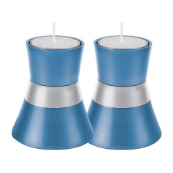 Yair Emanuel Small Anodized Aluminum Candlesticks Si... | Candlesticks