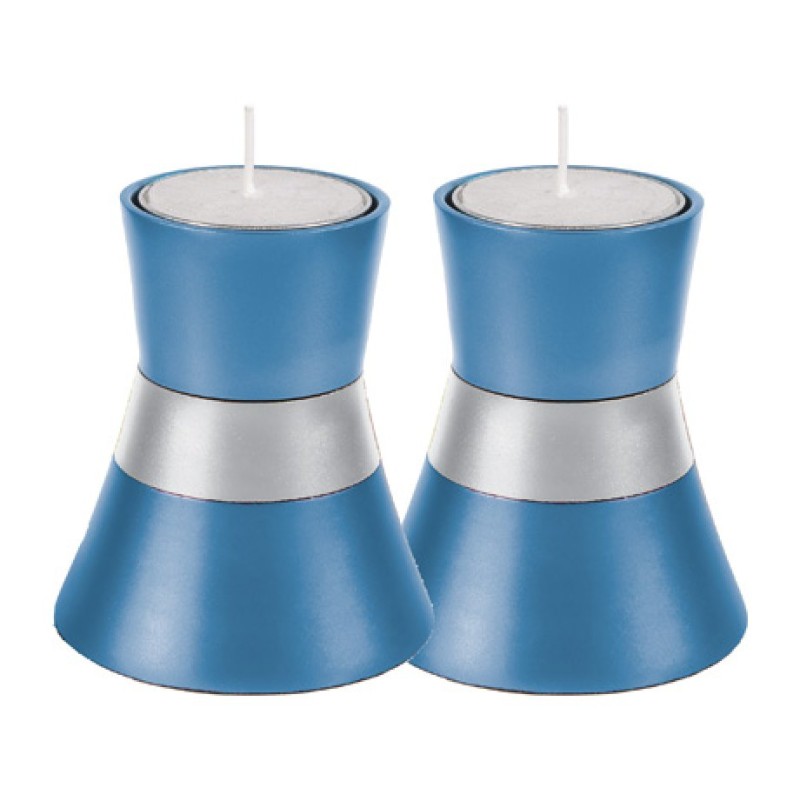 Yair Emanuel Small Anodized Aluminum Candlesticks Si... | Candlesticks