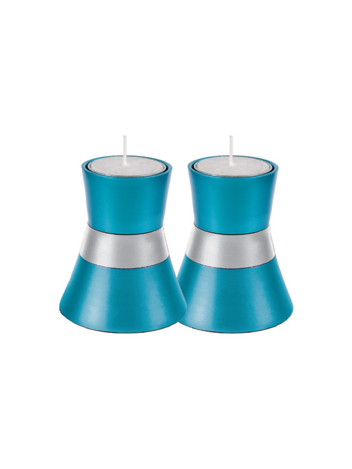 Yair Emanuel Small Anodized Aluminum Candlesticks Si... | Candlesticks