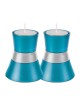 Yair Emanuel Small Anodized Aluminum Candlesticks Si... | Candlesticks
