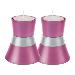Yair Emanuel Small Anodized Aluminum Candlesticks Si... | Candlesticks