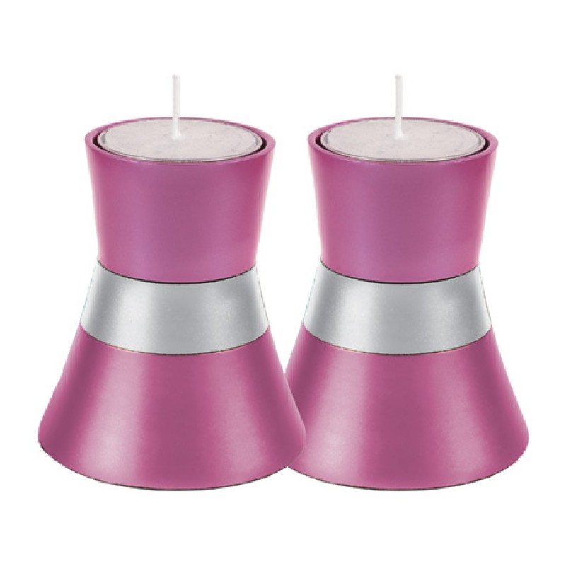 Yair Emanuel Small Anodized Aluminum Candlesticks Si... | Candlesticks