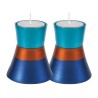 Yair Emanuel Small Anodized Aluminum Candlesticks Si... | Candlesticks