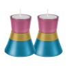 Yair Emanuel Small Anodized Aluminum Candlesticks Si... | Candlesticks