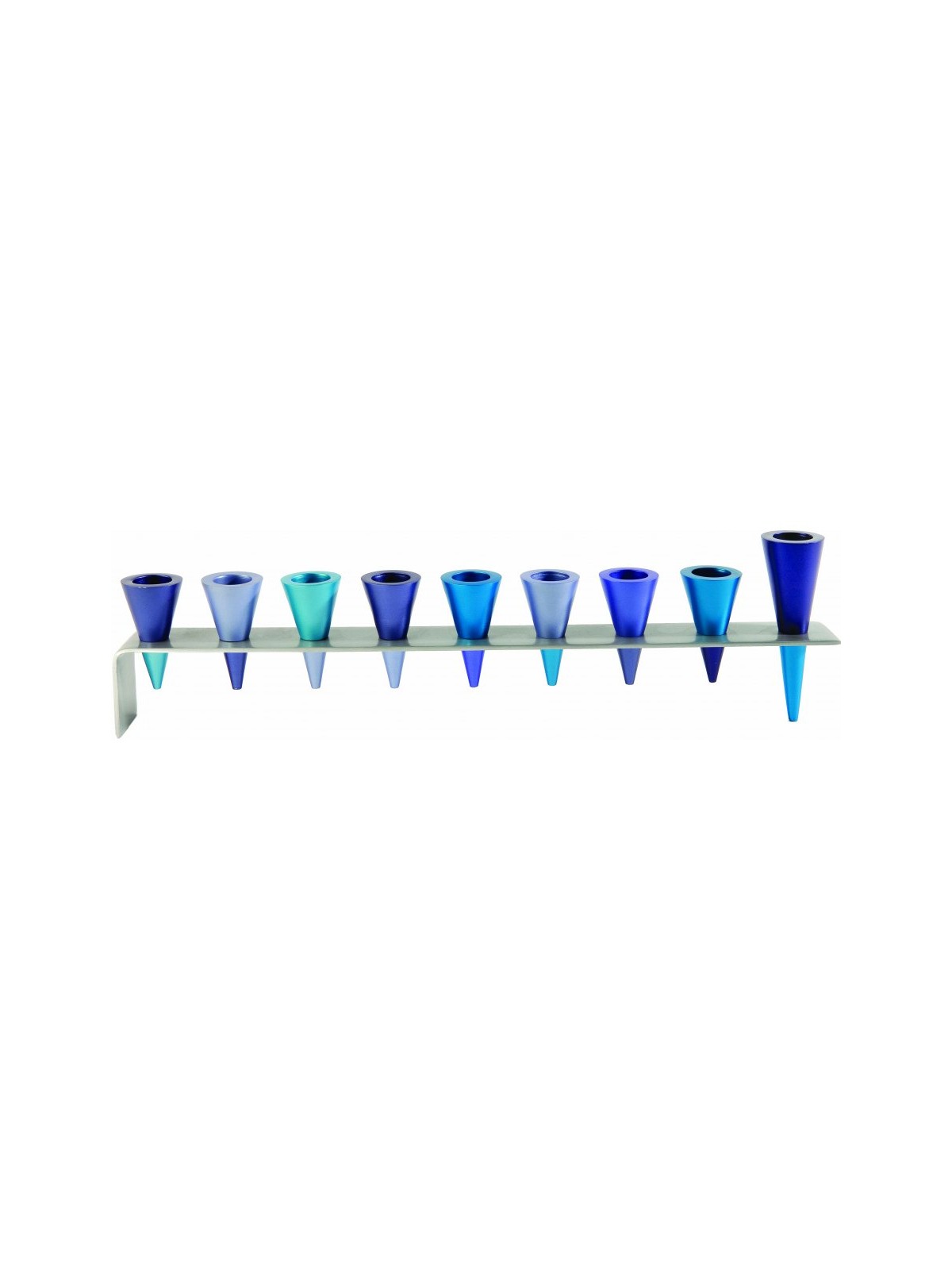 Yair Emanuel Anodized Aluminum Cones Hanukkah Me... | Hanukkah Menorah