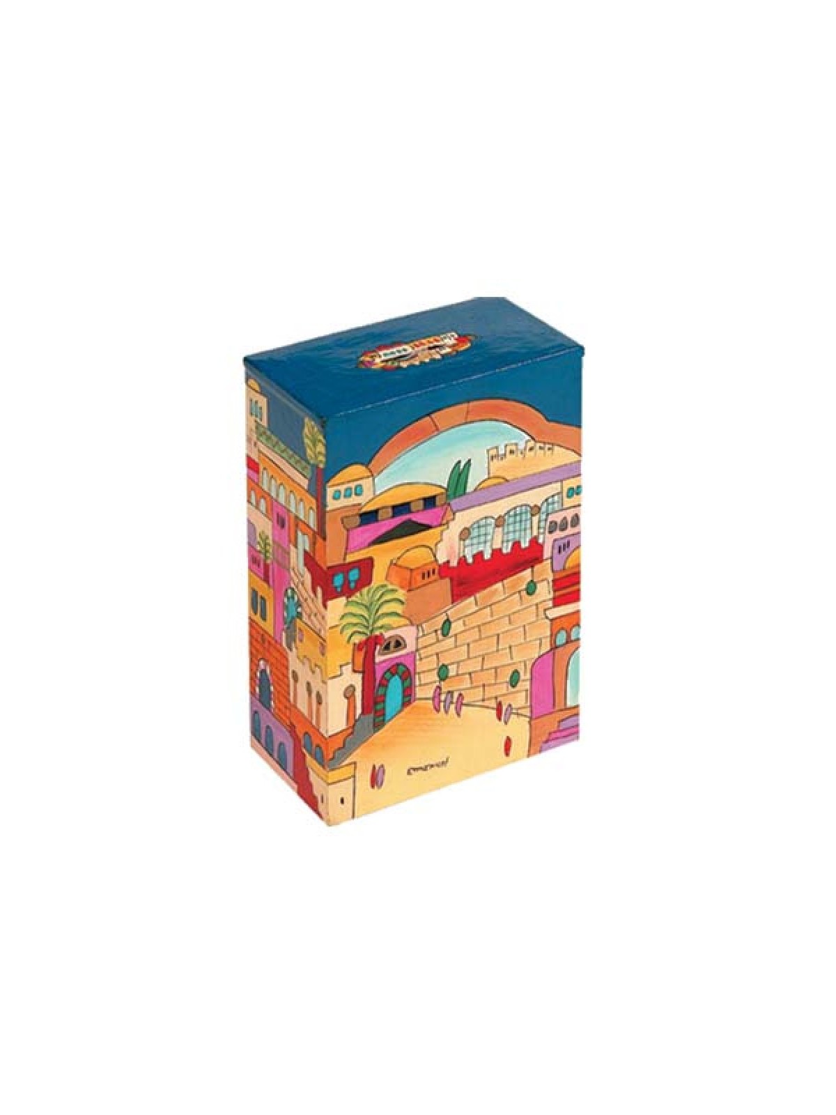 Yair Emanuel Hand Painted Rectangle Tzedakah Chari... | Tzedakah boxes