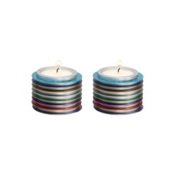 Yair Emanuel Small Tea Light Candlesticks Stacked Di... | Candlesticks
