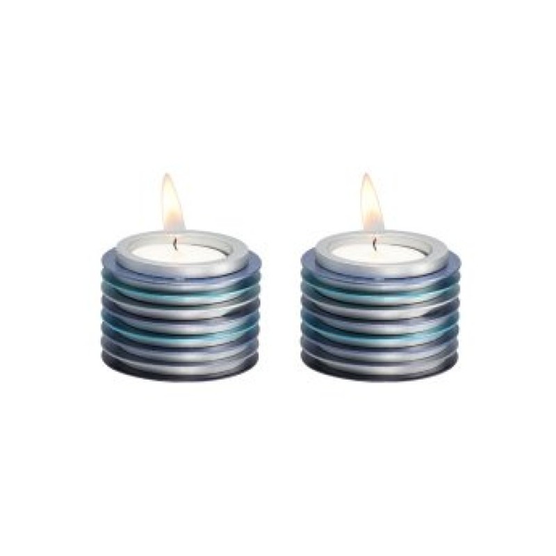 Yair Emanuel Small Tea Light Candlesticks Stacked Di... | Candlesticks