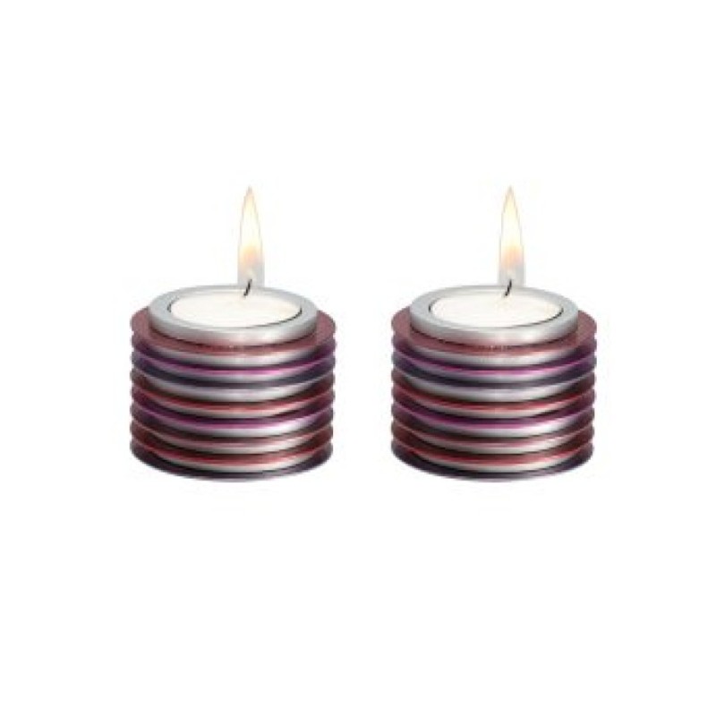 Yair Emanuel Small Tea Light Candlesticks Stacked Di... | Candlesticks