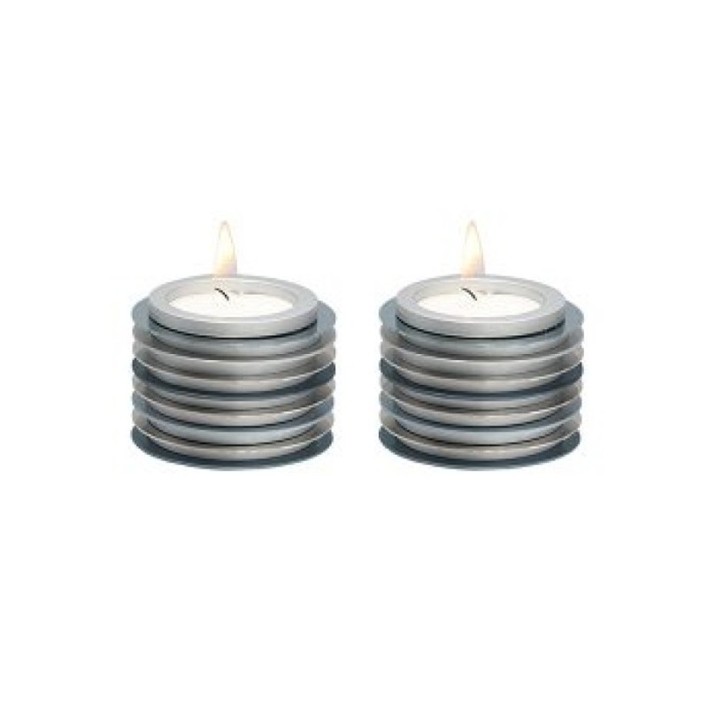 Yair Emanuel Small Tea Light Candlesticks Stacked Di... | Candlesticks