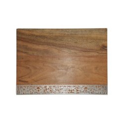 Yair Emanuel Grained Wood Challah Board with Decor... | Challah Boards