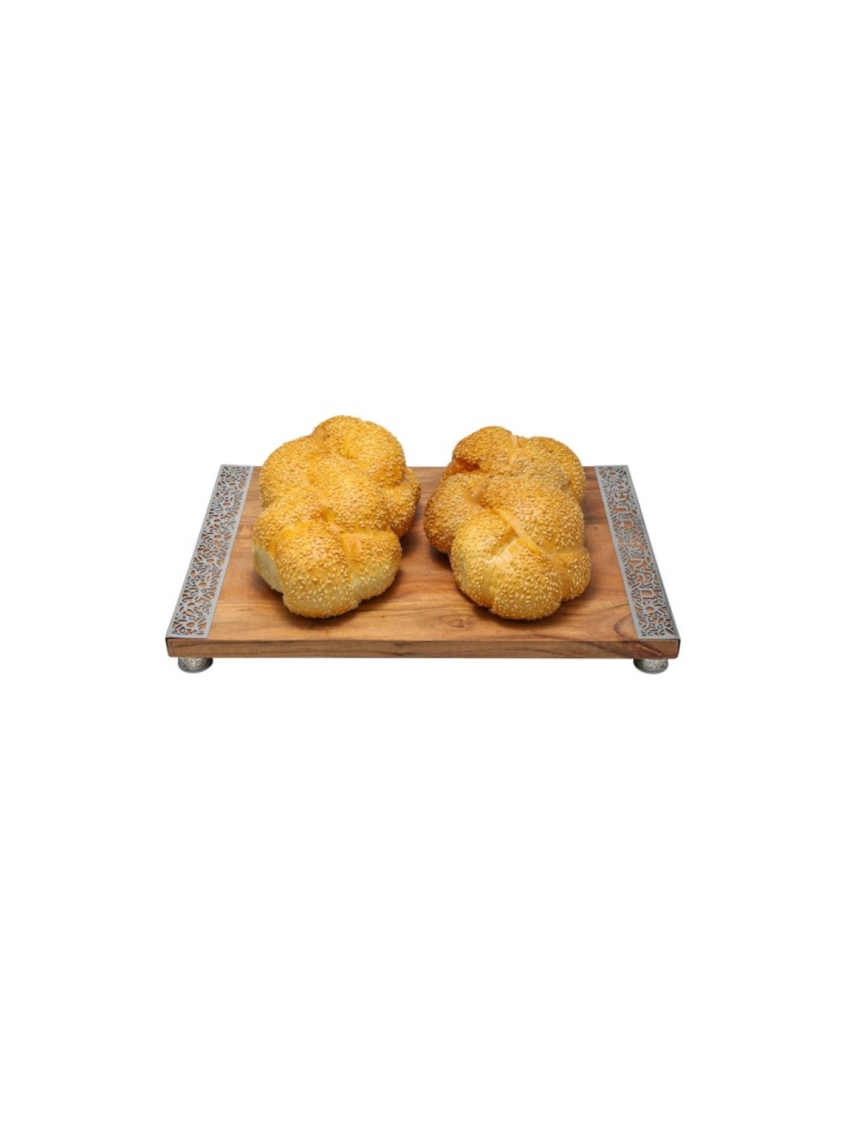 Yair Emanuel Grained Wood Challah Board with Decor... | Challah Boards