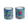 Yair Emanuel Small Hand Painted Circular Wood Candle... | Candlesticks
