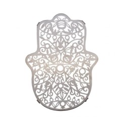 Yair Emanuel Tracteur en Forme de Hamsa en Acier Inox... | Idées cadeaux par Emanuel