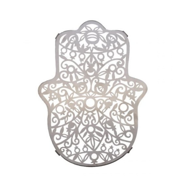 Yair Emanuel Stainless Steel Hamsa Shape Tr... | Gift Ideas by Emanuel