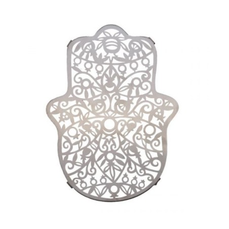 Yair Emanuel Stainless Steel Hamsa Shape Tr... | Gift Ideas by Emanuel