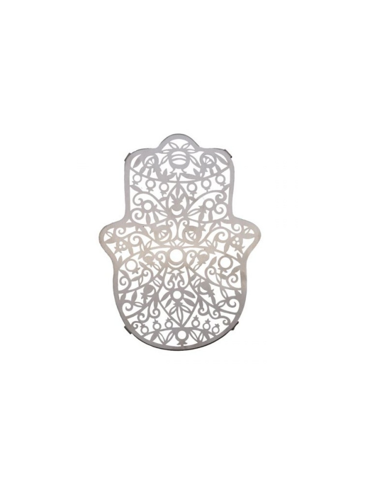Yair Emanuel Stainless Steel Hamsa Shape Tr... | Gift Ideas by Emanuel