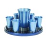 Yair Emanuel Aluminum Kiddush Goblet and Six Cups wi... | Kiddush Cups